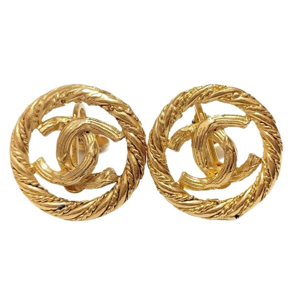 Chanel CC Woven Round Earrings 2657 - Picture 1 of 6